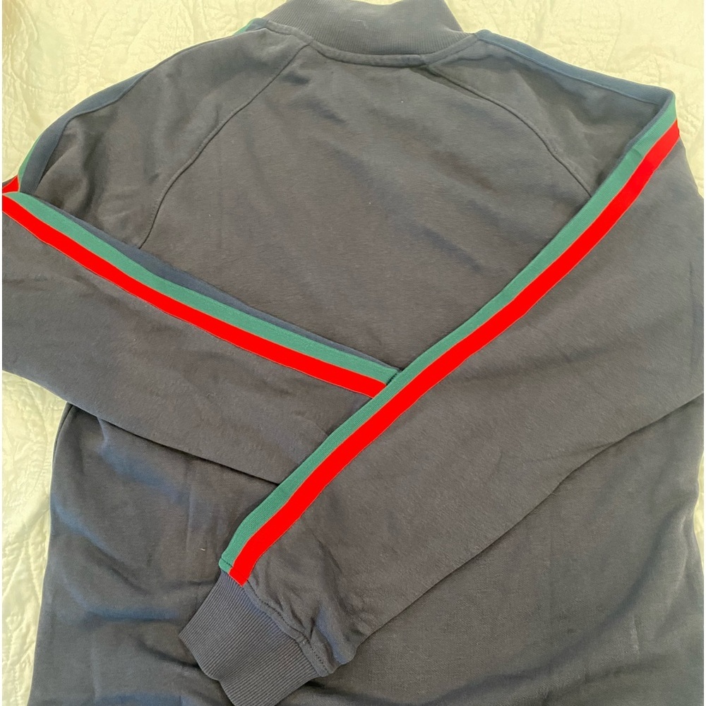 An ORIGINAL PENGUIN by Munsingwear zip up! NAVY with ad red&green stripes!😎😎😎